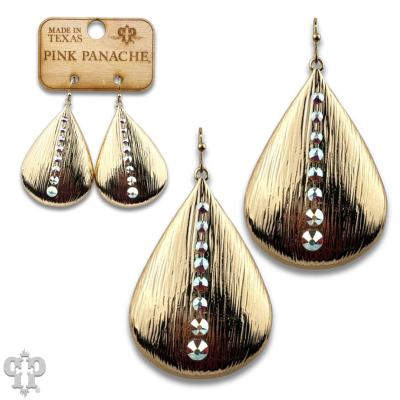 Large raindrop earring with Austrian crystals