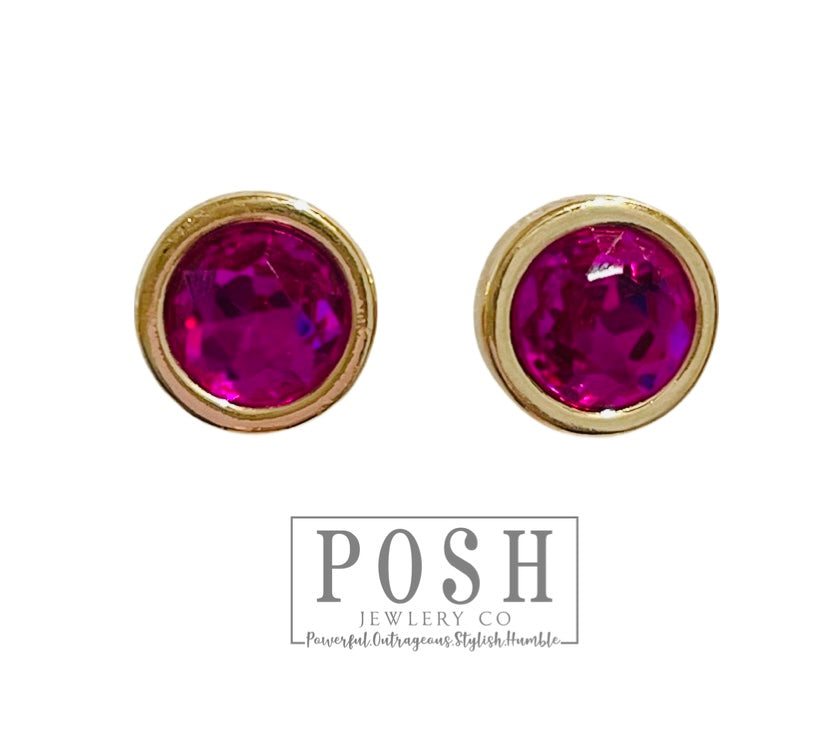 Rhinestone post earring