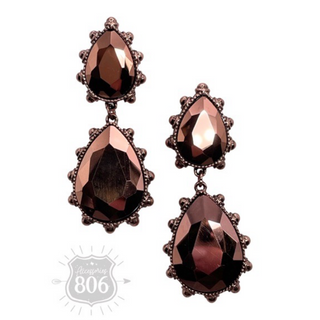 Western rhinestone teardrop earring