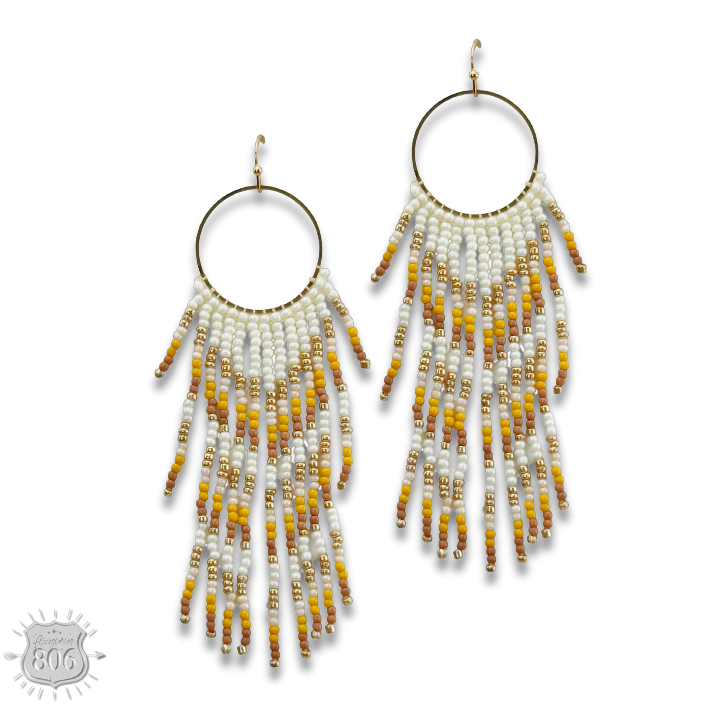 Bead fringe earring