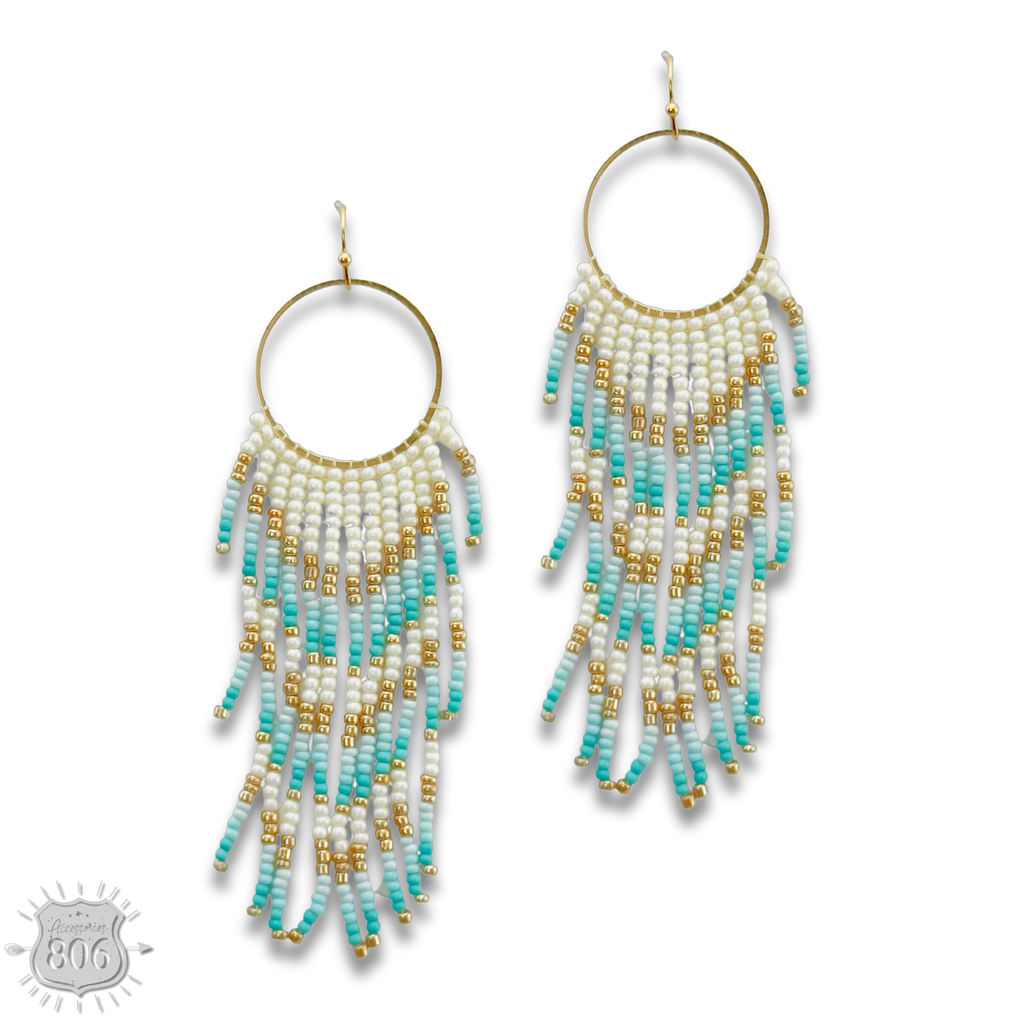 Bead fringe earring