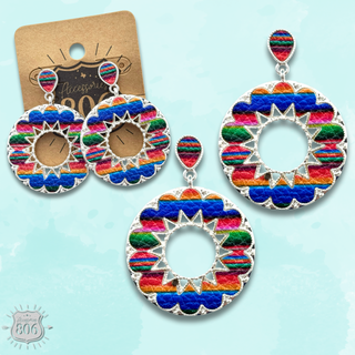 Round serape earring