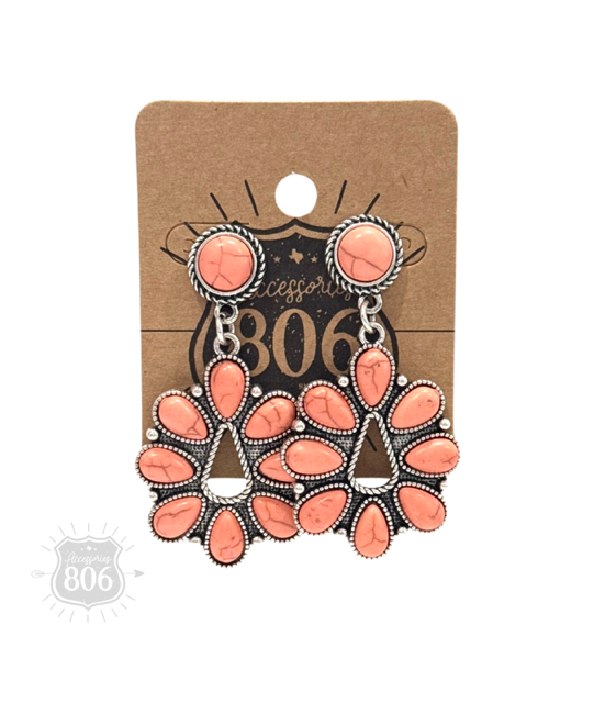 Flower concho earring