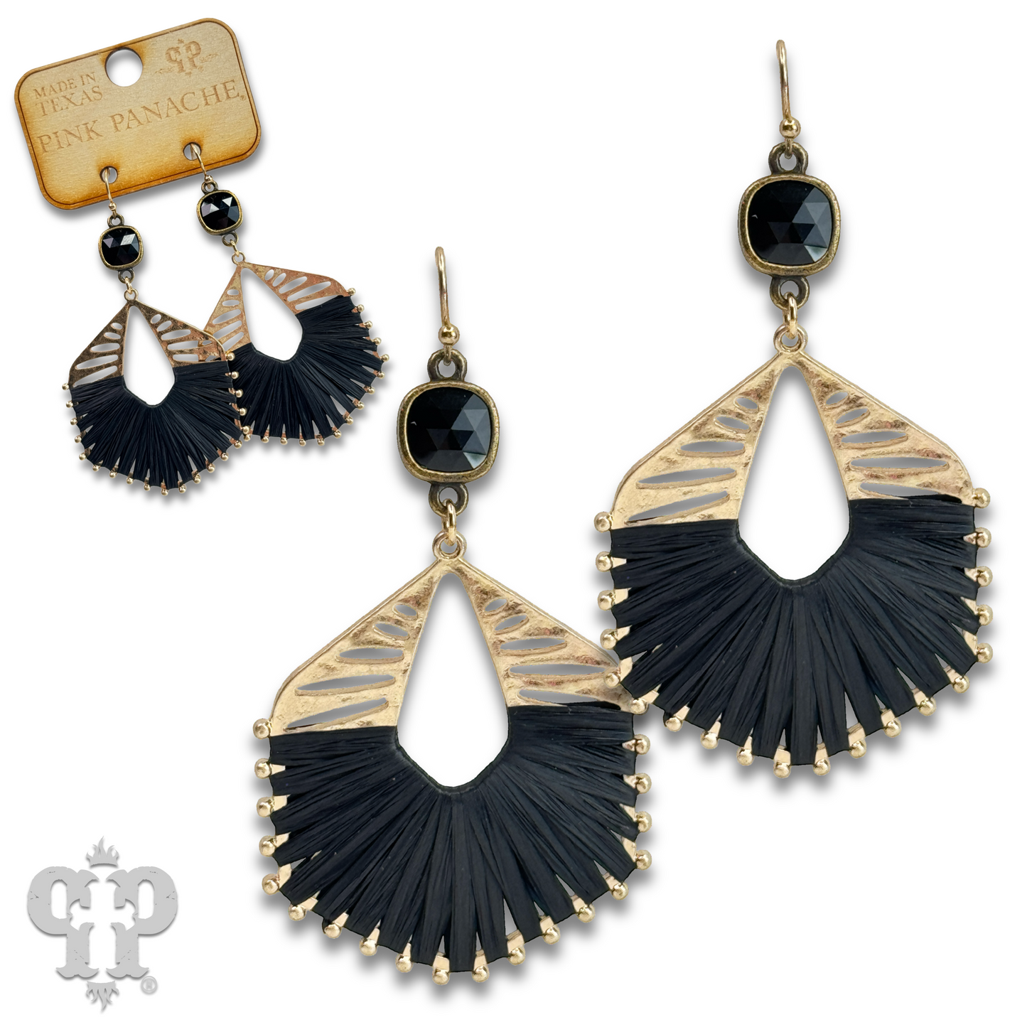 Hexagon shape earring with Austrian crystal