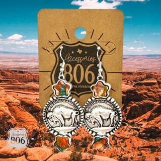 Buffalo coin earring
