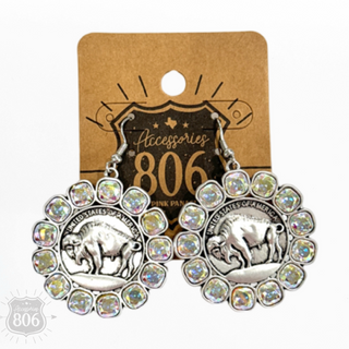 Buffalo nickel earring