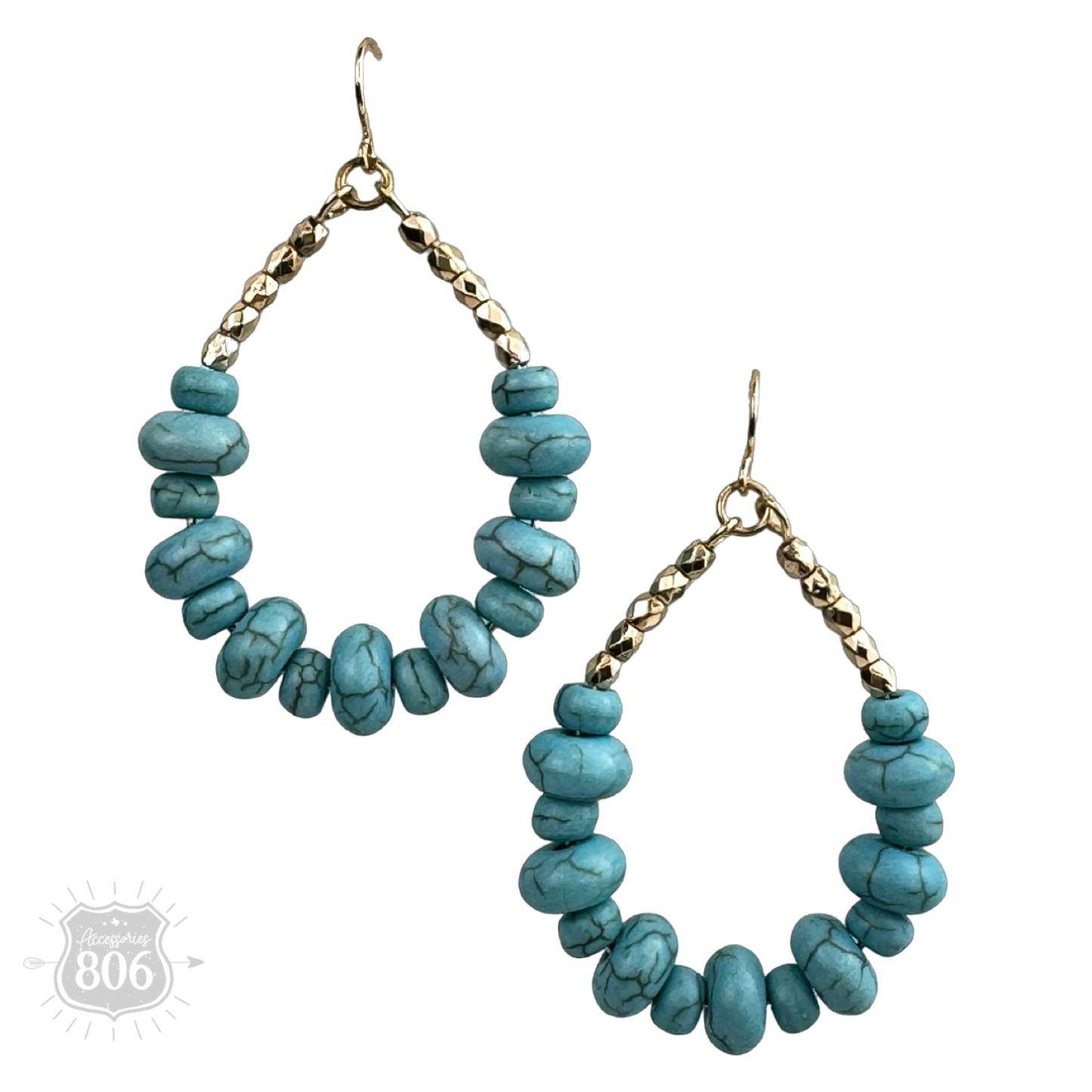 Turquoise teardrop earring