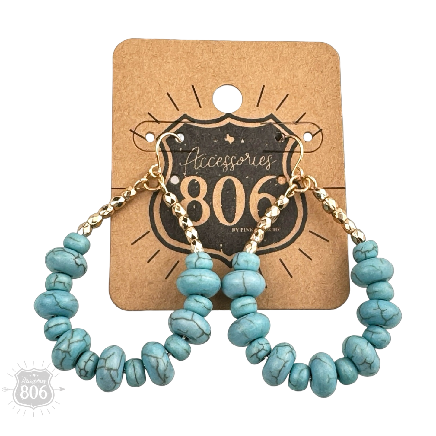 Turquoise teardrop earring