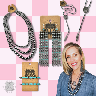 Western burnished pearl bead chandelier earring