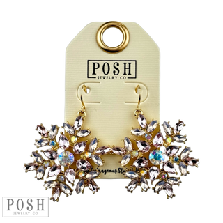 Rhinestone cluster earring