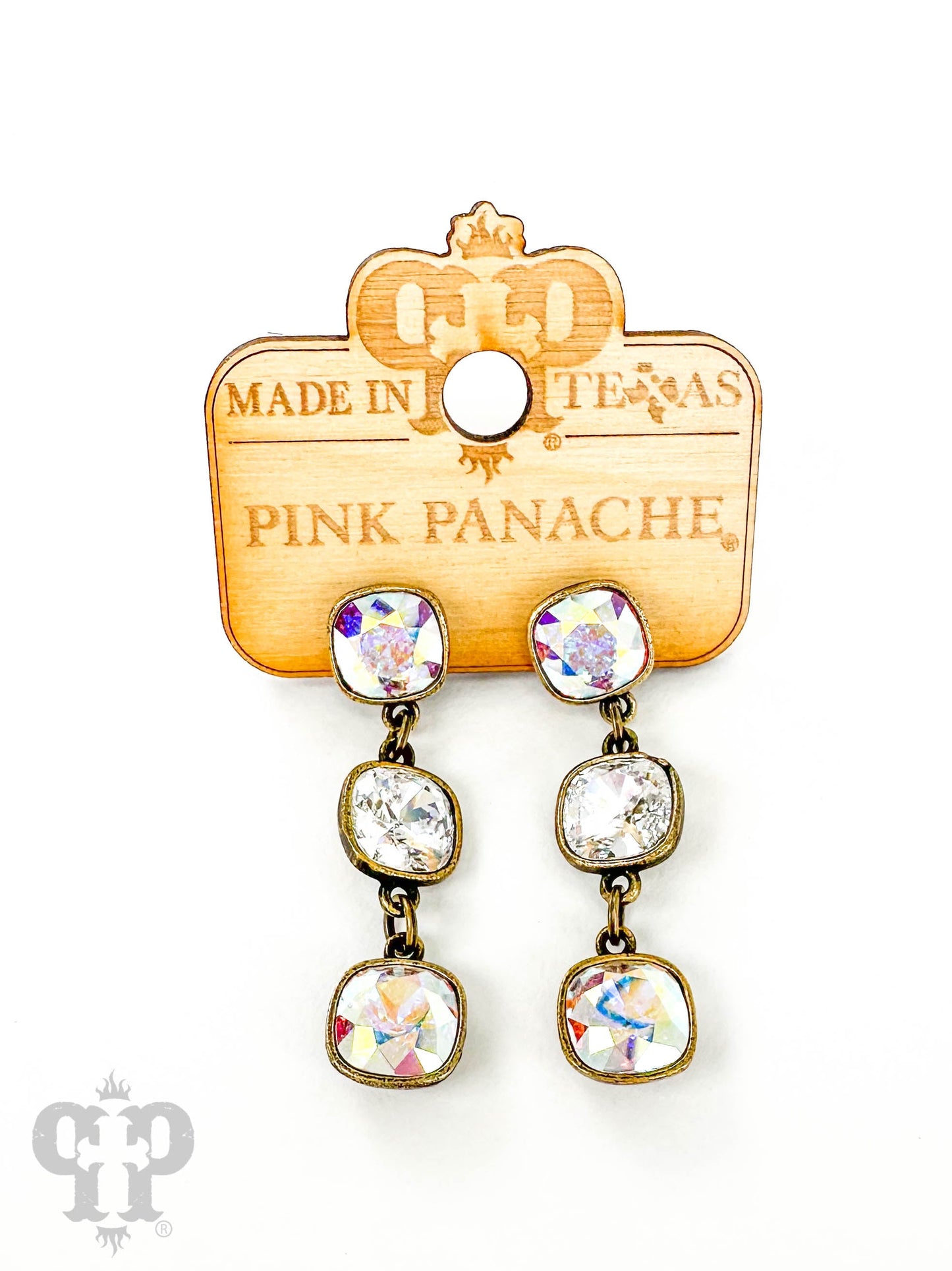 Triple Austrian crystal drop earring