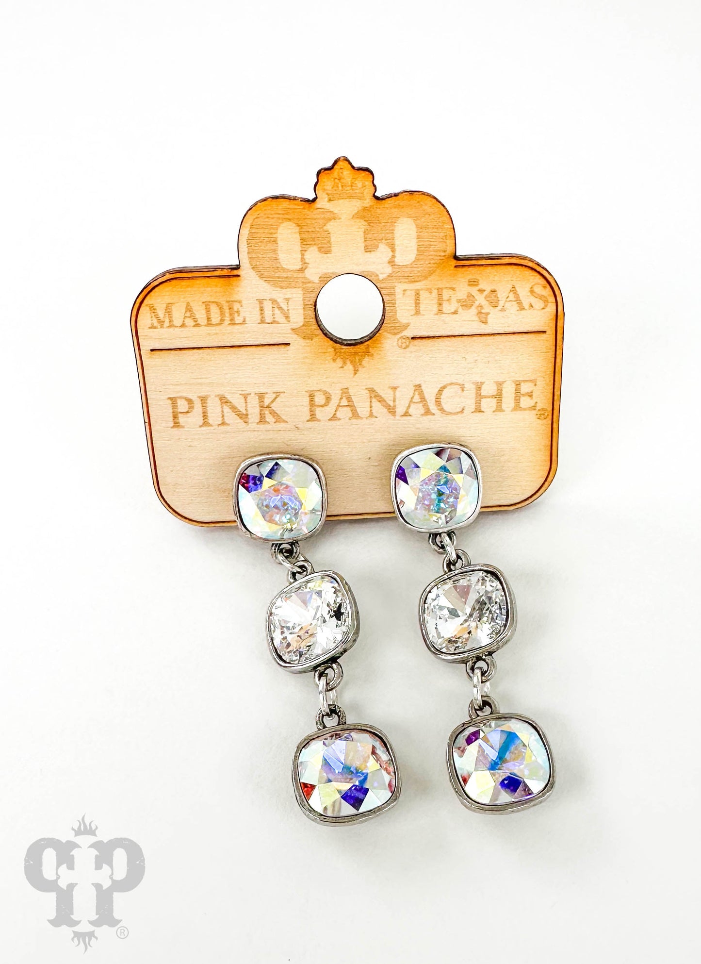 Triple Austrian crystal drop earring