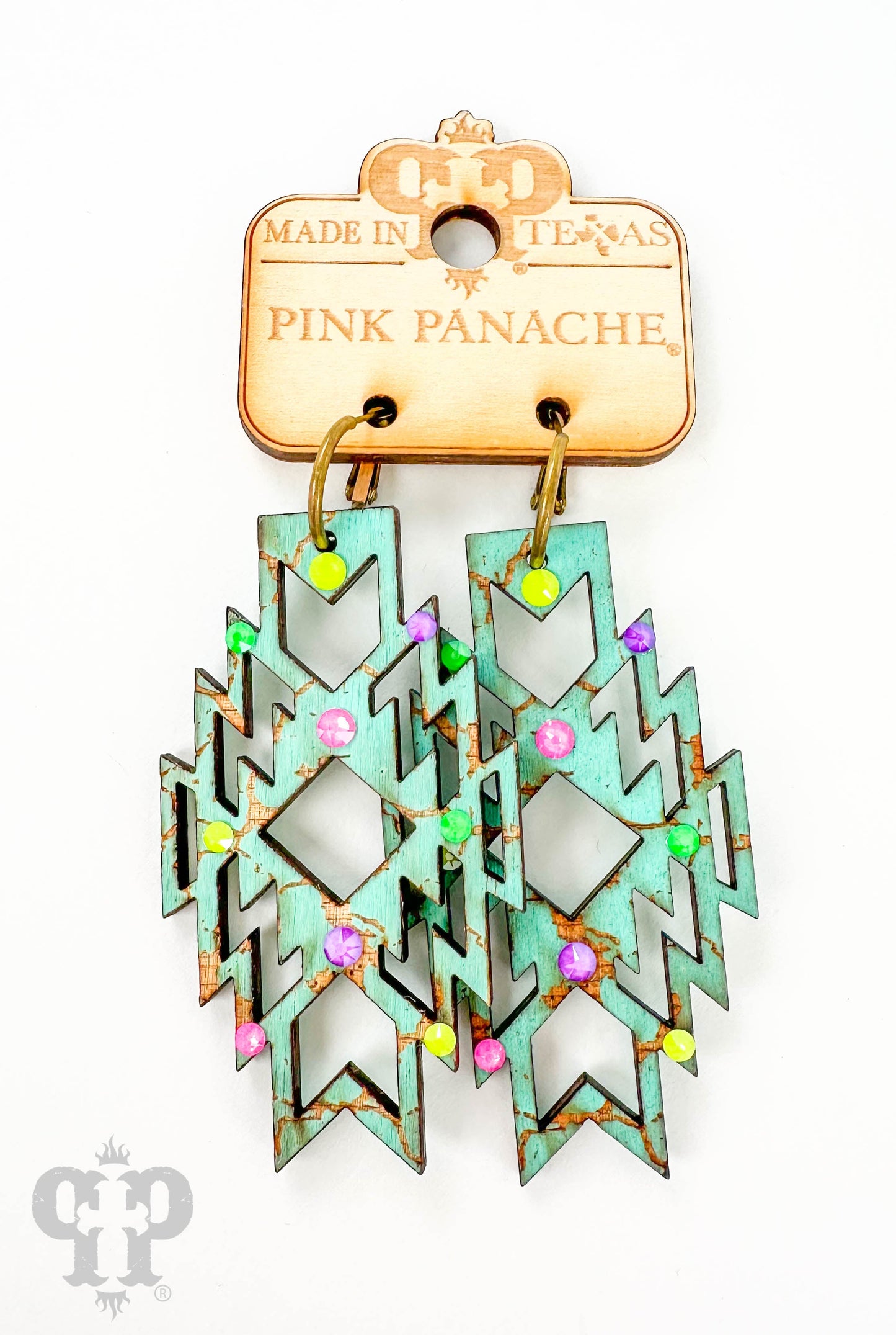 Neon multi-color on turquoise