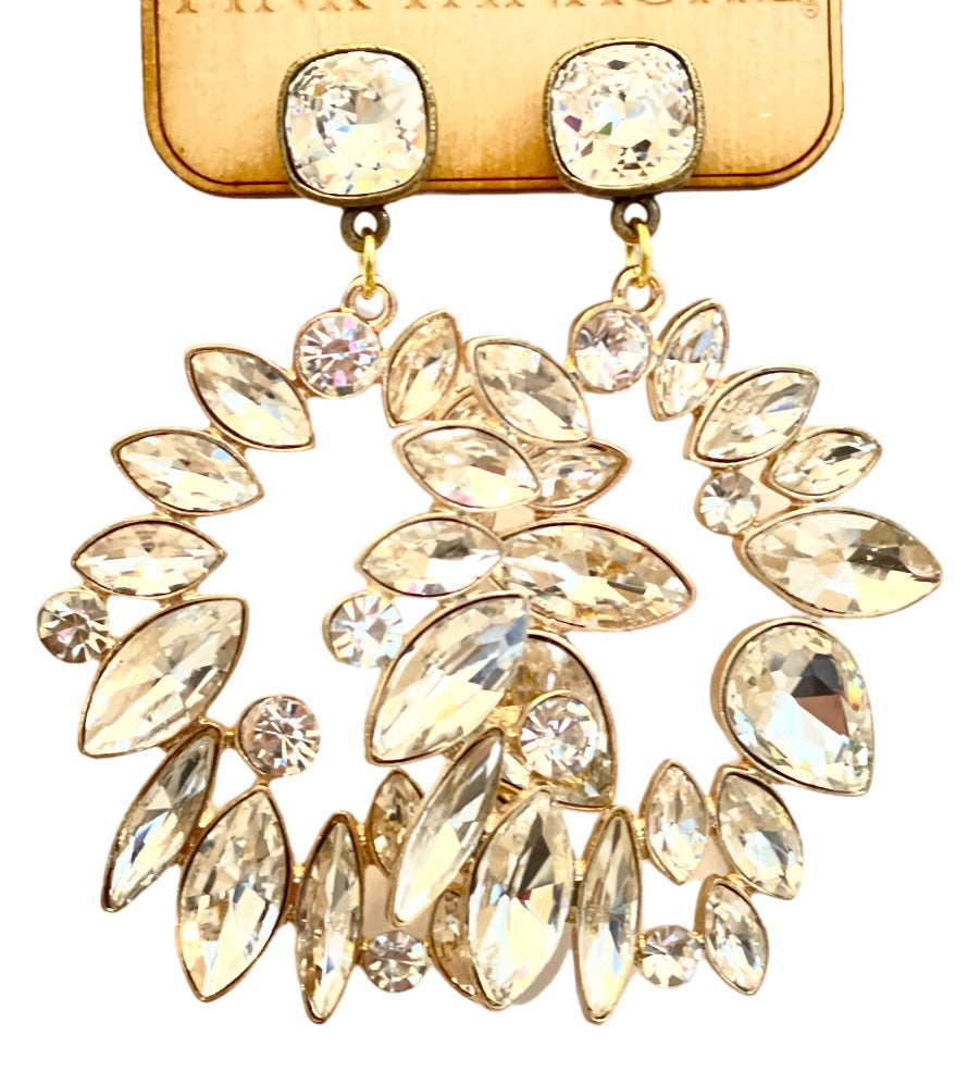 Rhinestone statement earring with Austrian crystal