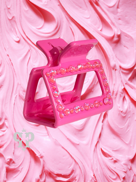 Rectangle rhinestone hair clip