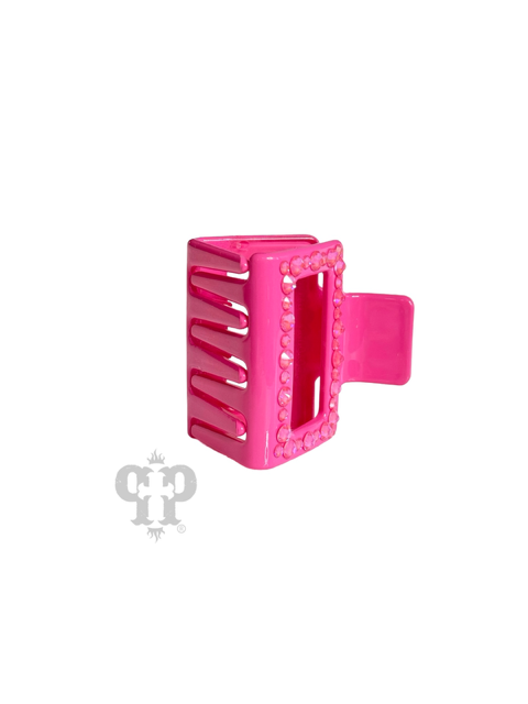 Rectangle rhinestone hair clip