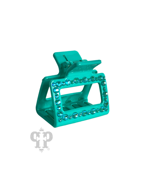 Rectangle rhinestone hair clip