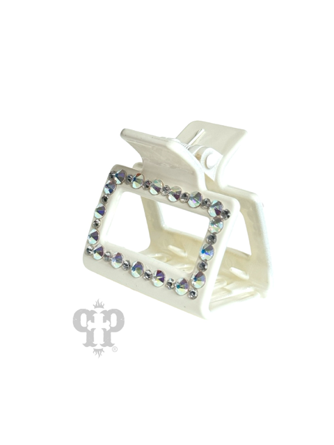 Rectangle rhinestone hair clip