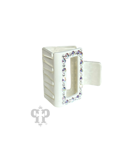 Rectangle rhinestone hair clip