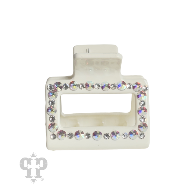 Rectangle rhinestone hair clip