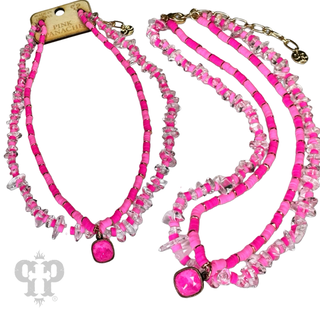 Beaded two-strand necklace, Austrian crystal