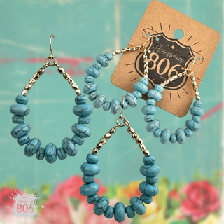 Turquoise teardrop earring