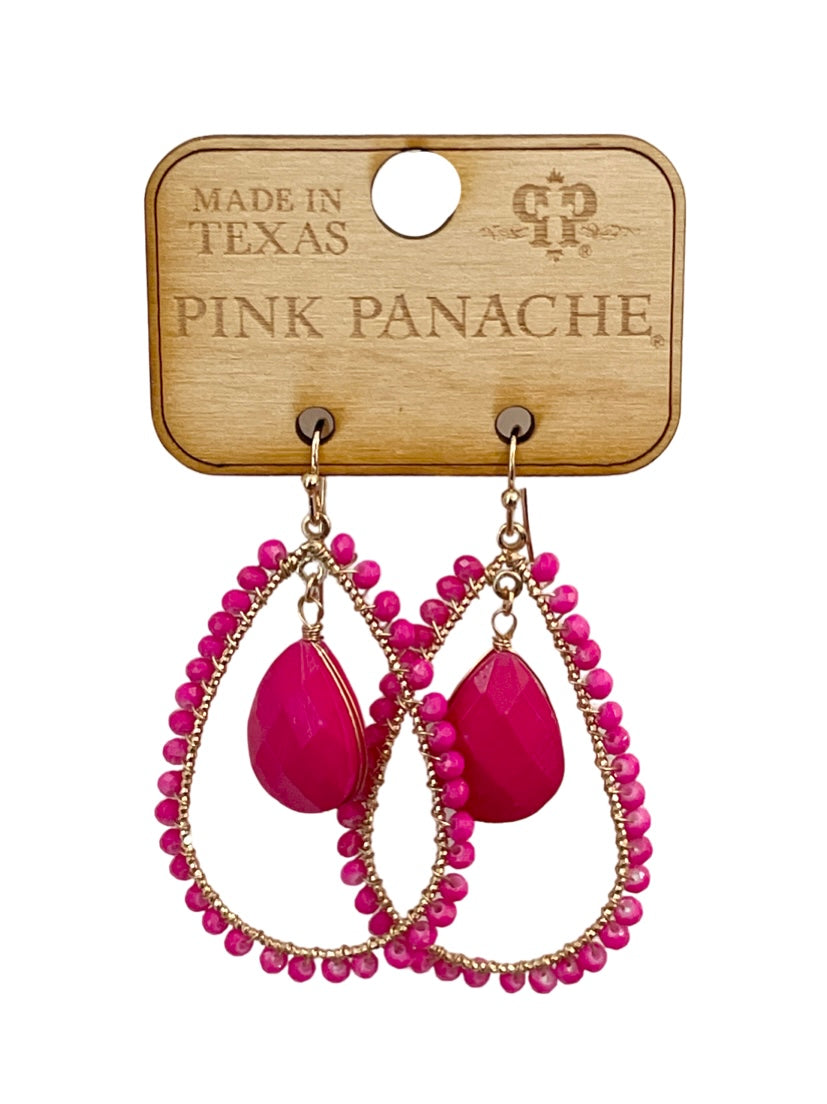 Double teardrop charm earring