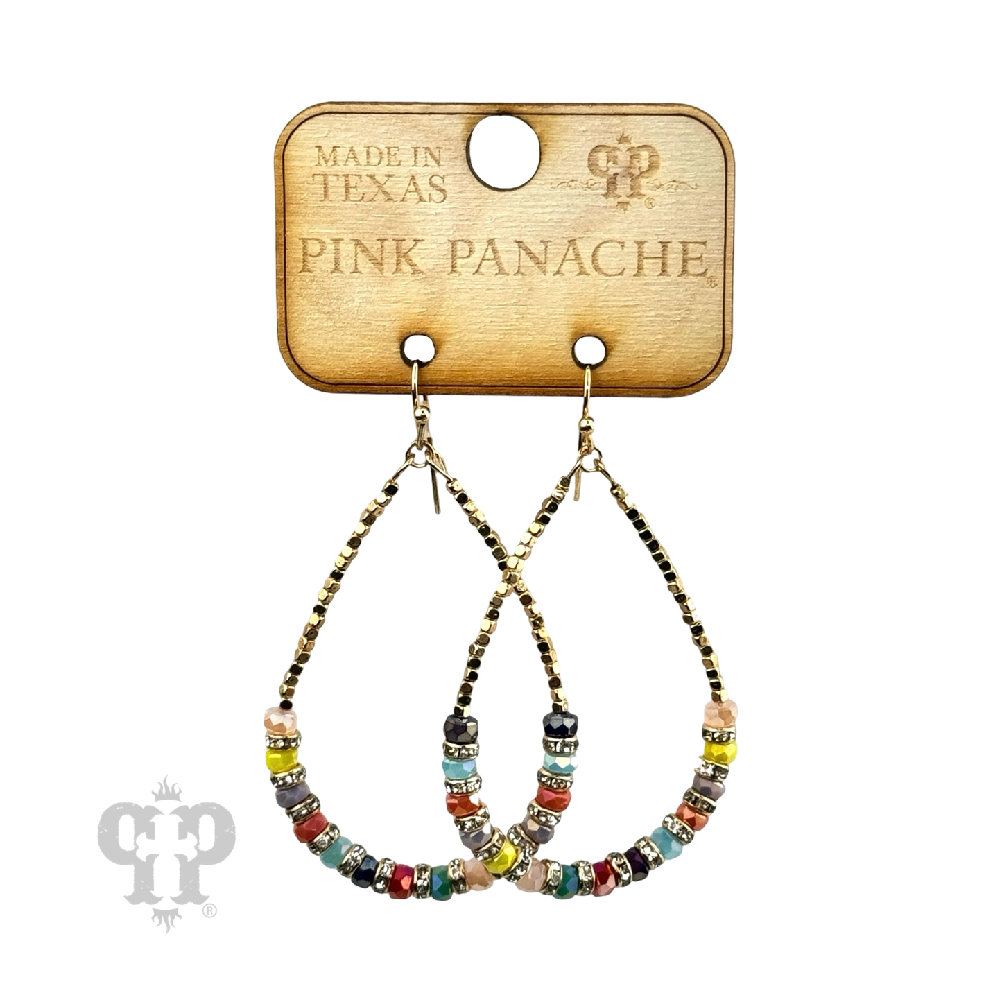 Faceted crystal bead teardrop earring, last call