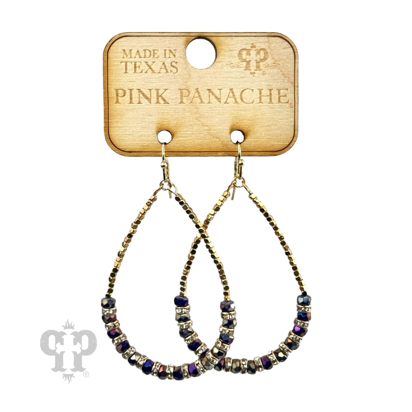 Faceted crystal bead teardrop earring, last call