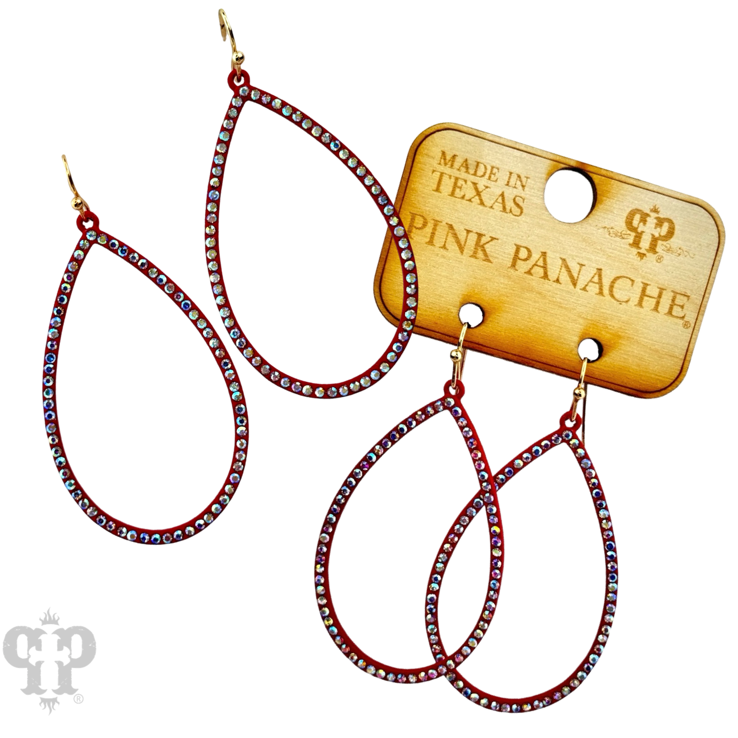 Rhinestone teardrop earring, last call