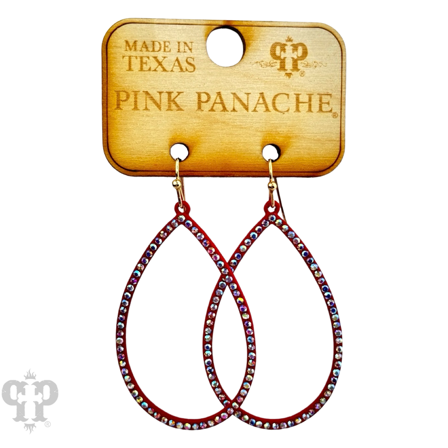 Rhinestone teardrop earring, last call
