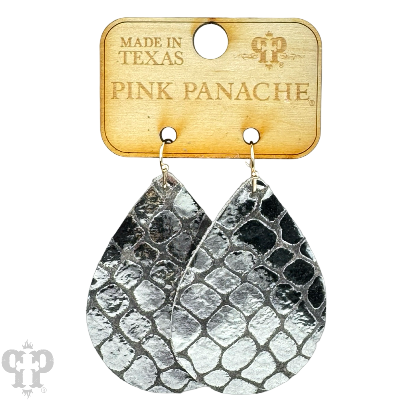 Metallic teardrop earring, last call