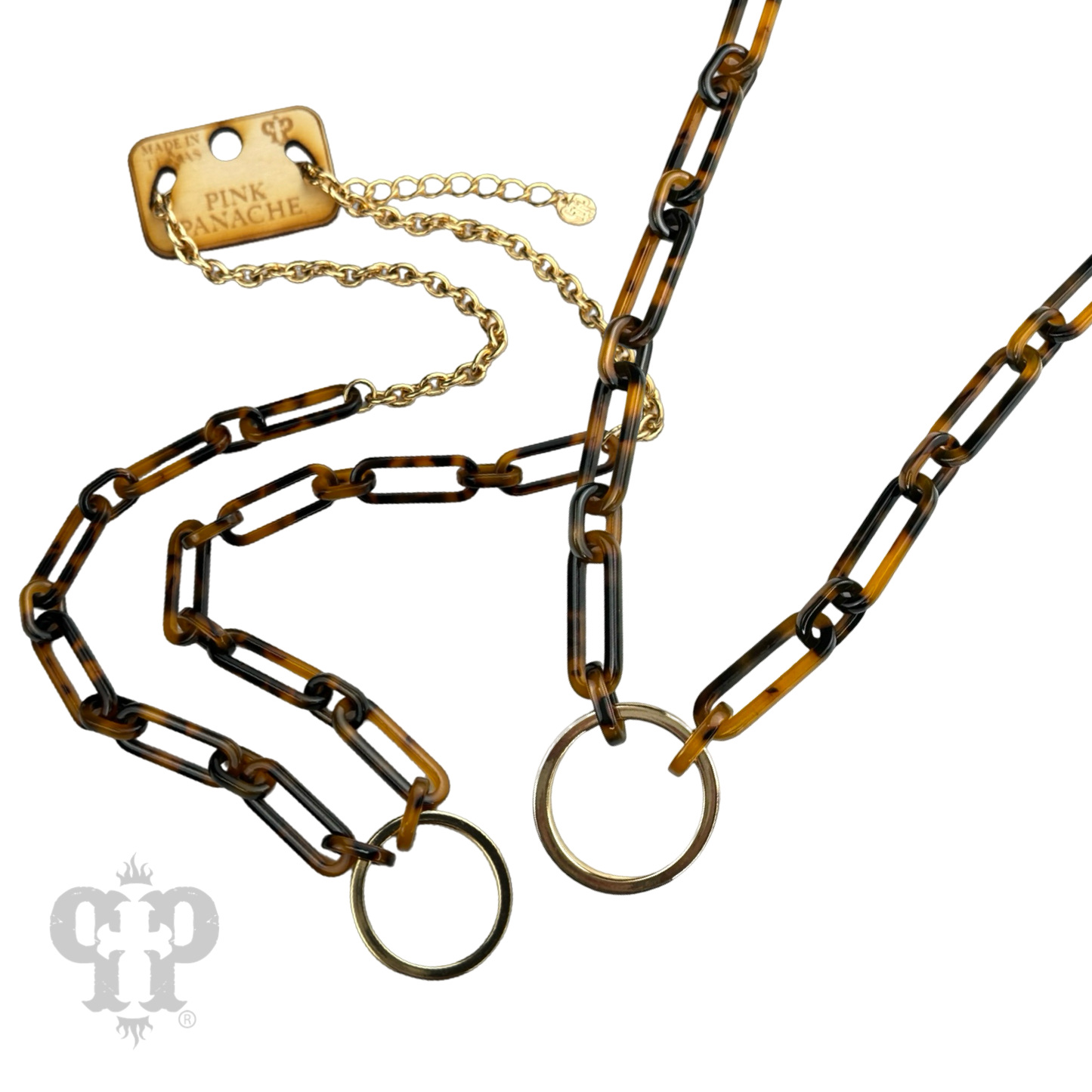 Oversized acrylic chain link necklace, LAST CALL