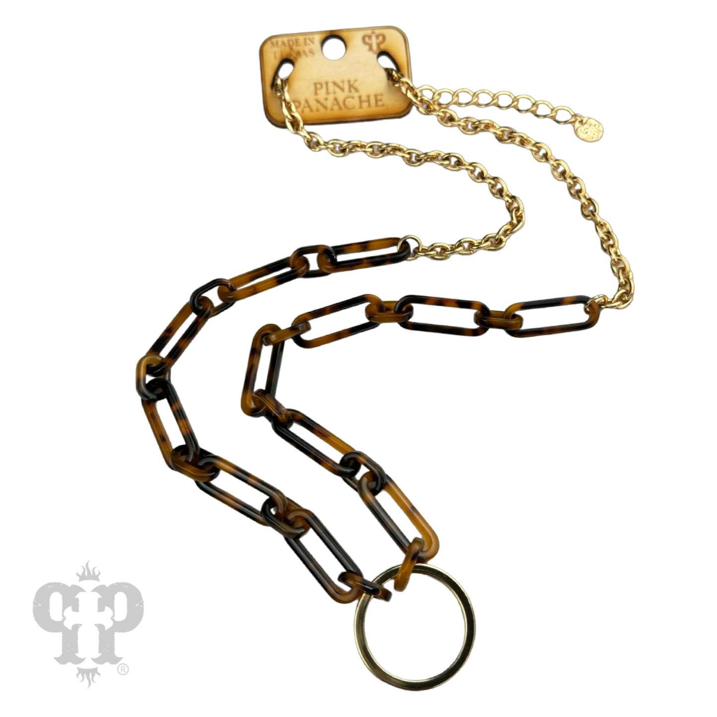Oversized acrylic chain link necklace, LAST CALL