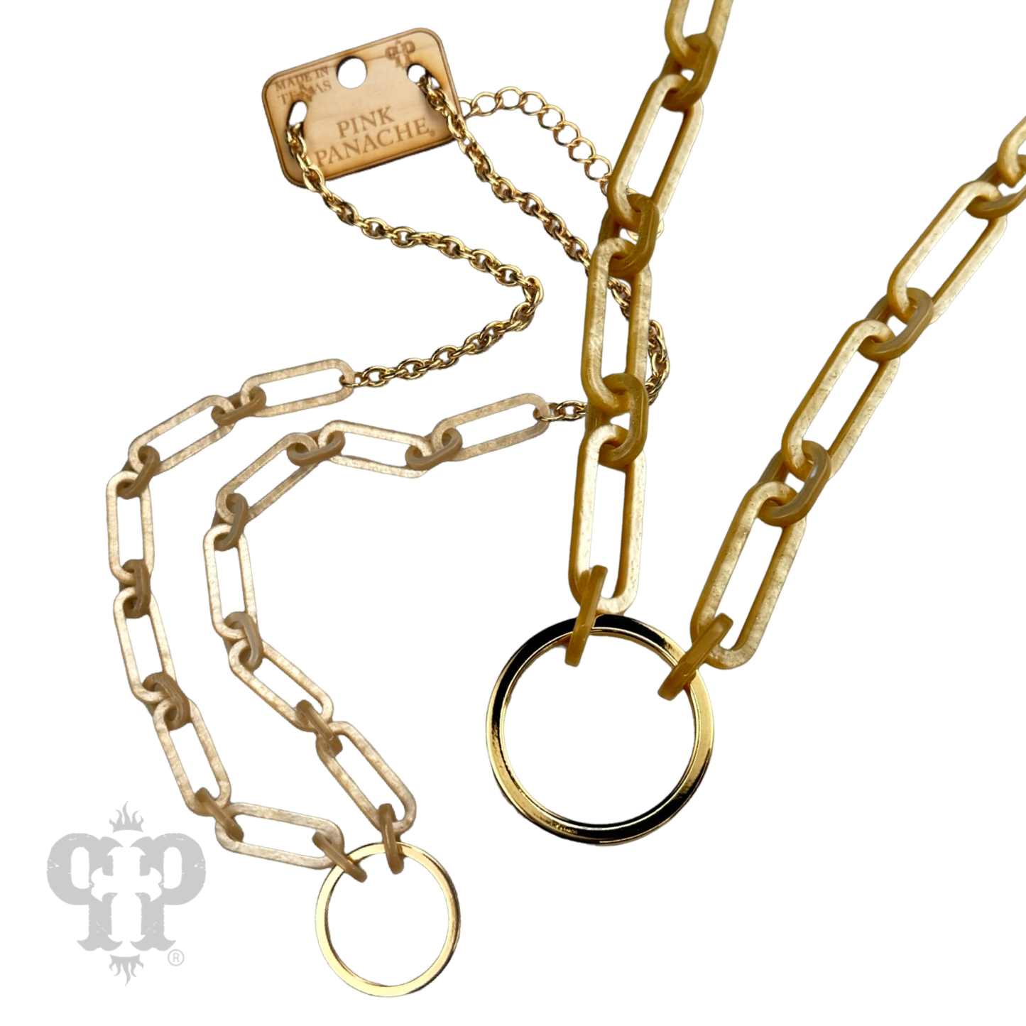 Oversized acrylic chain link necklace, LAST CALL