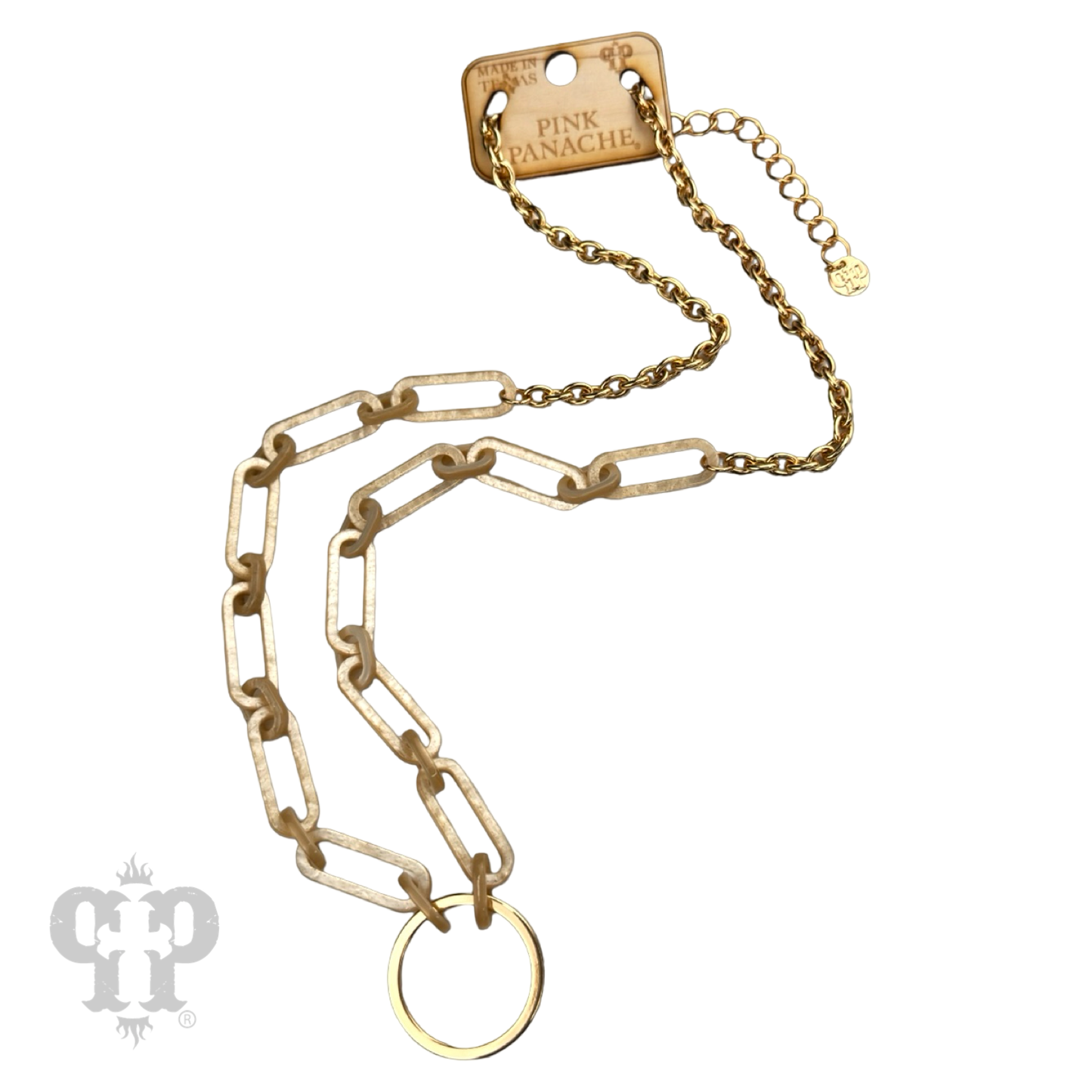 Oversized acrylic chain link necklace, LAST CALL