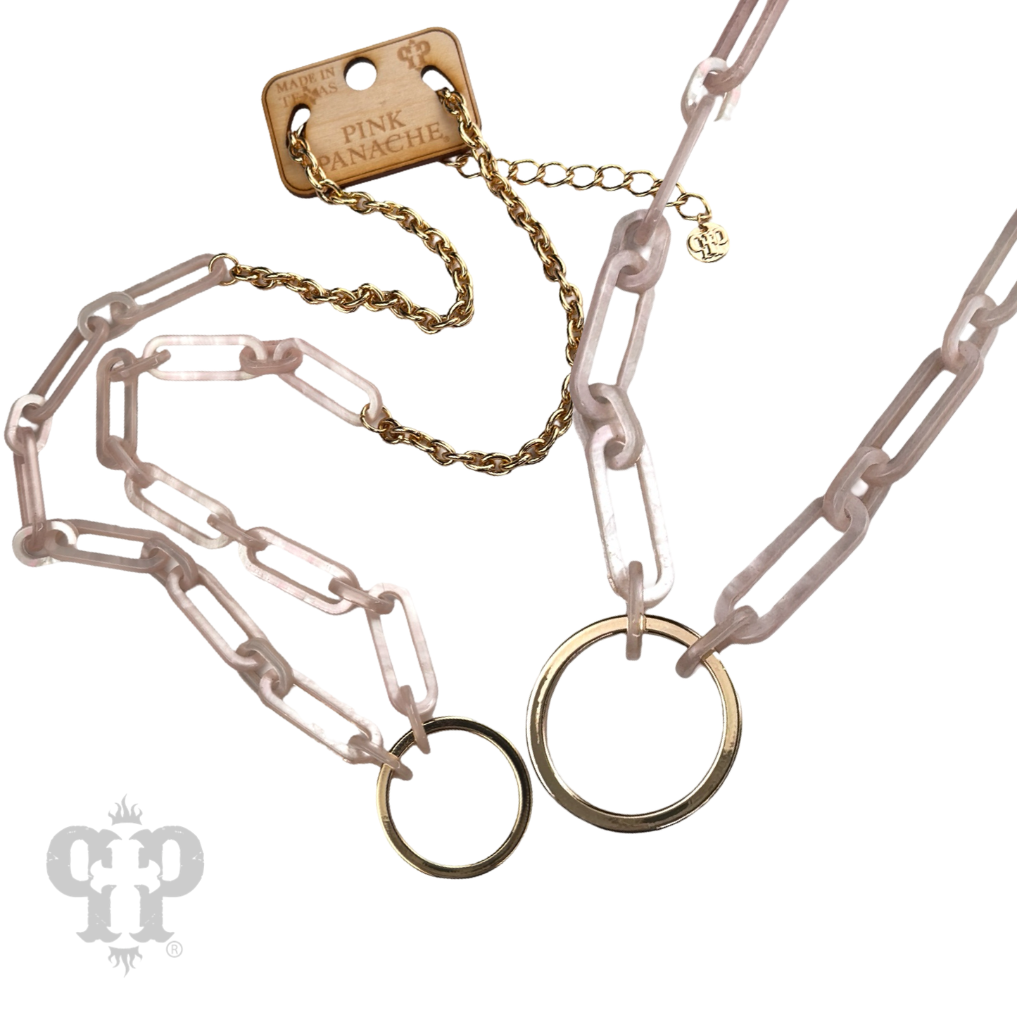 Oversized acrylic chain link necklace, LAST CALL