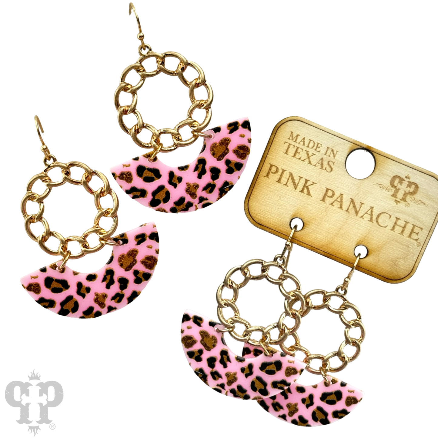 Pink leopard earring, last call