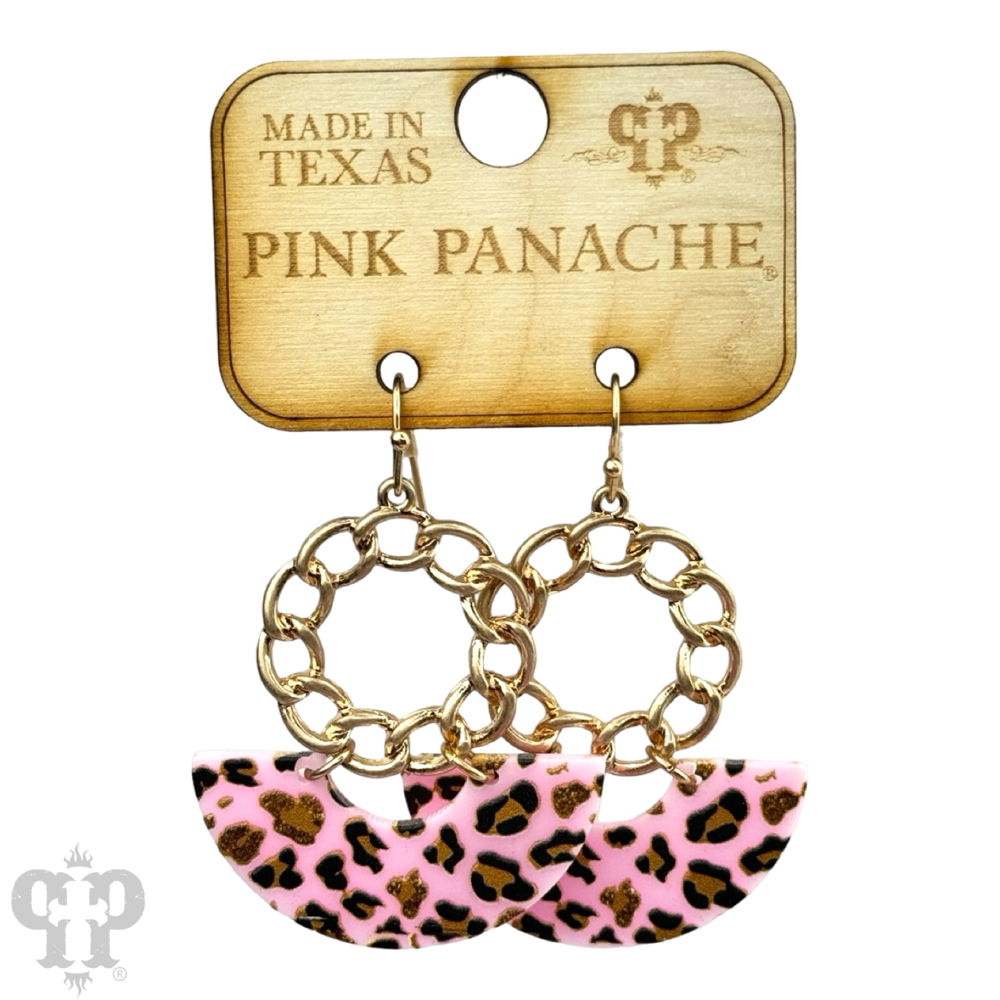 Pink leopard earring, last call