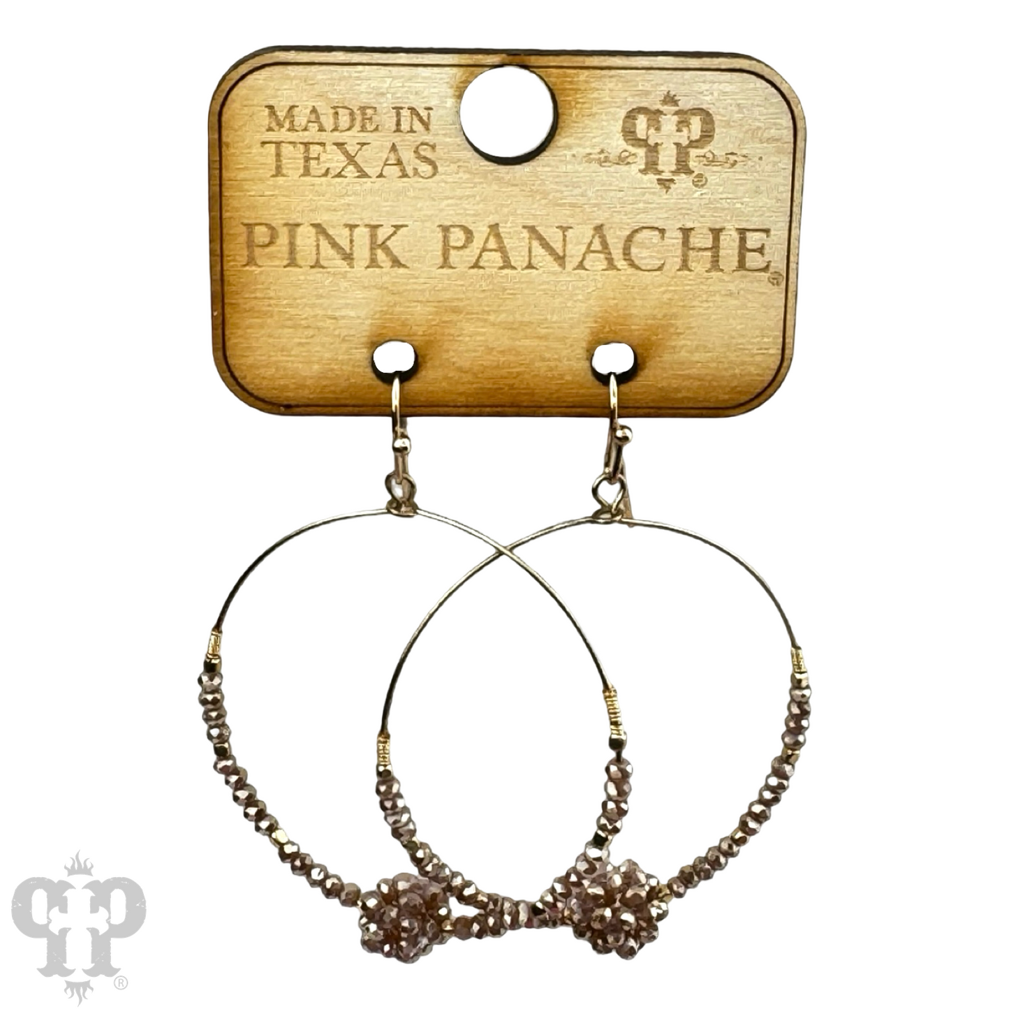 Crystal ball circle earring, last call