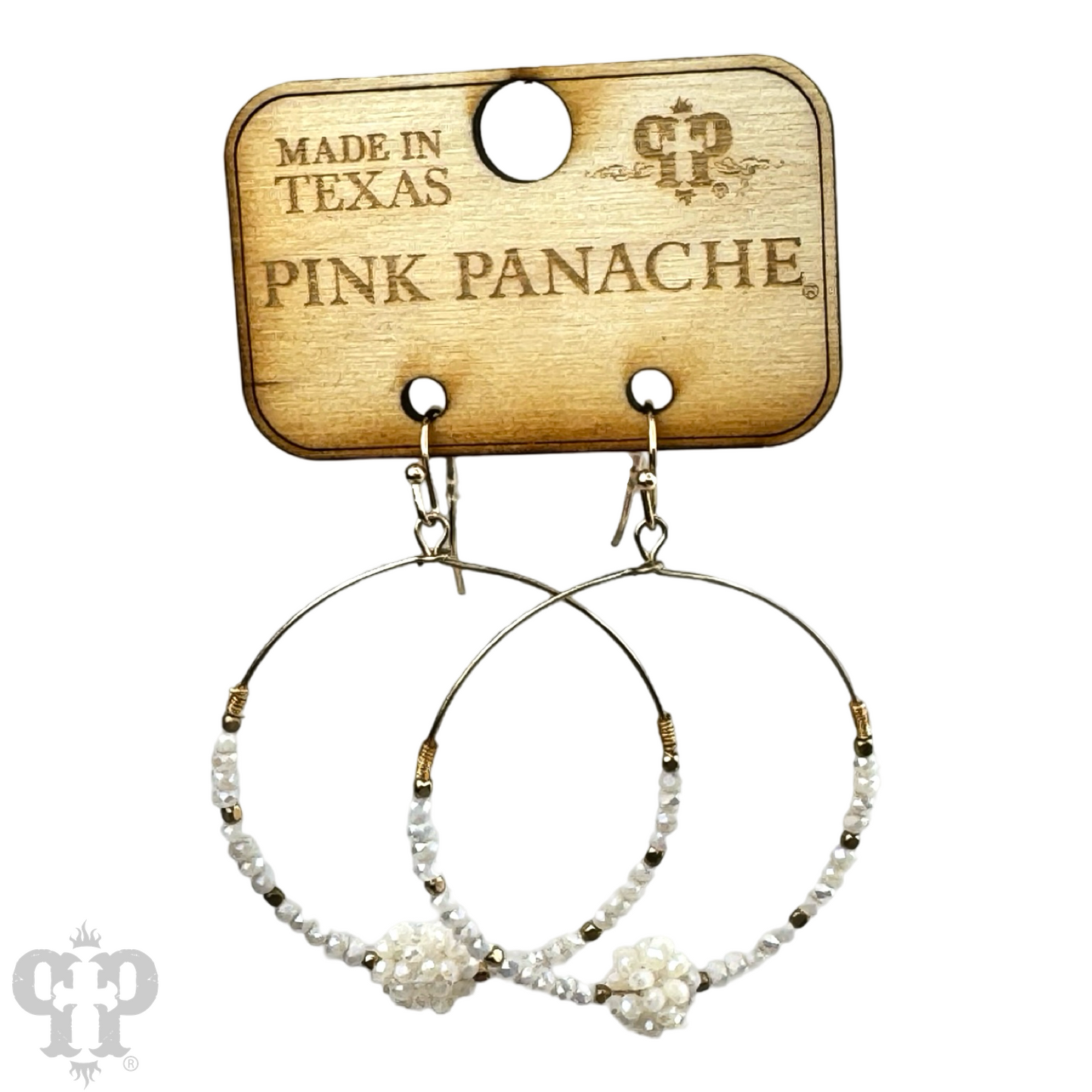 Crystal ball circle earring, last call