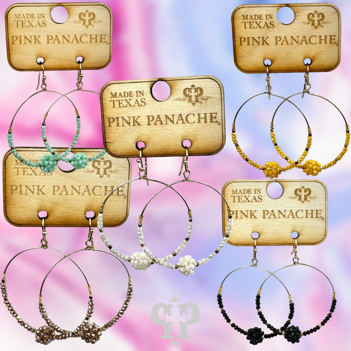 Crystal ball circle earring, last call