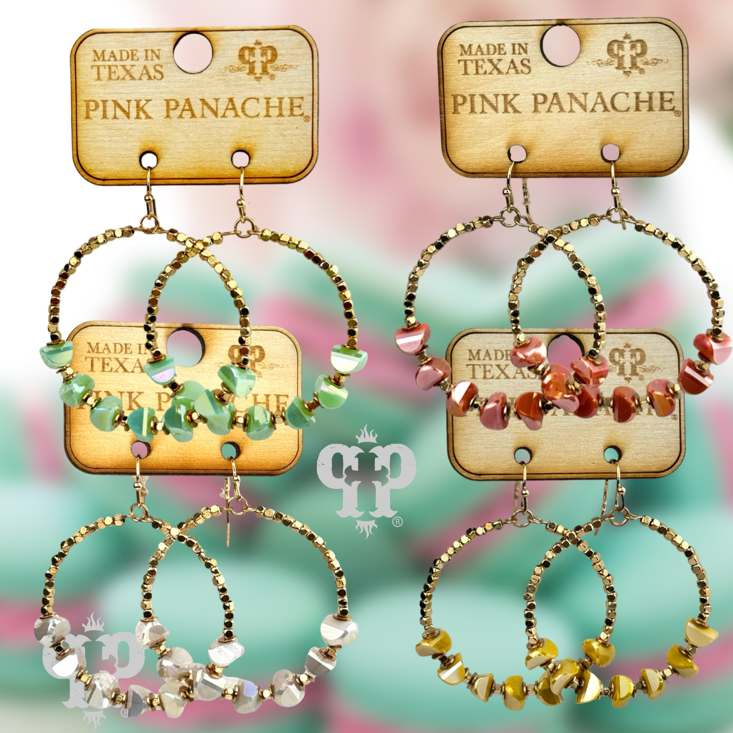 Stone circle earring, last call