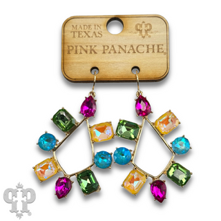 Rhinestone chandelier teardrop earring