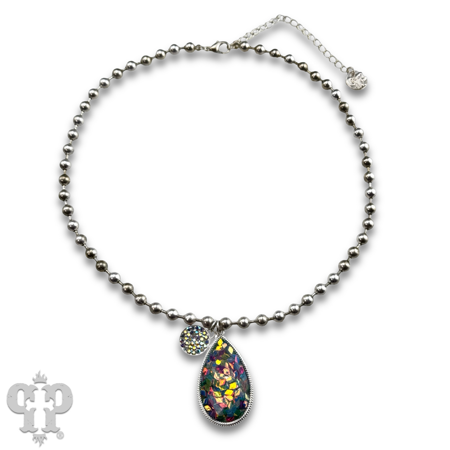 Acrylic confetti pendant necklace, last call
