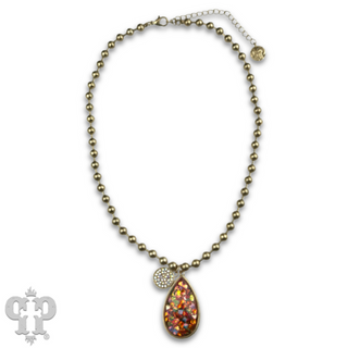 Acrylic confetti pendant necklace