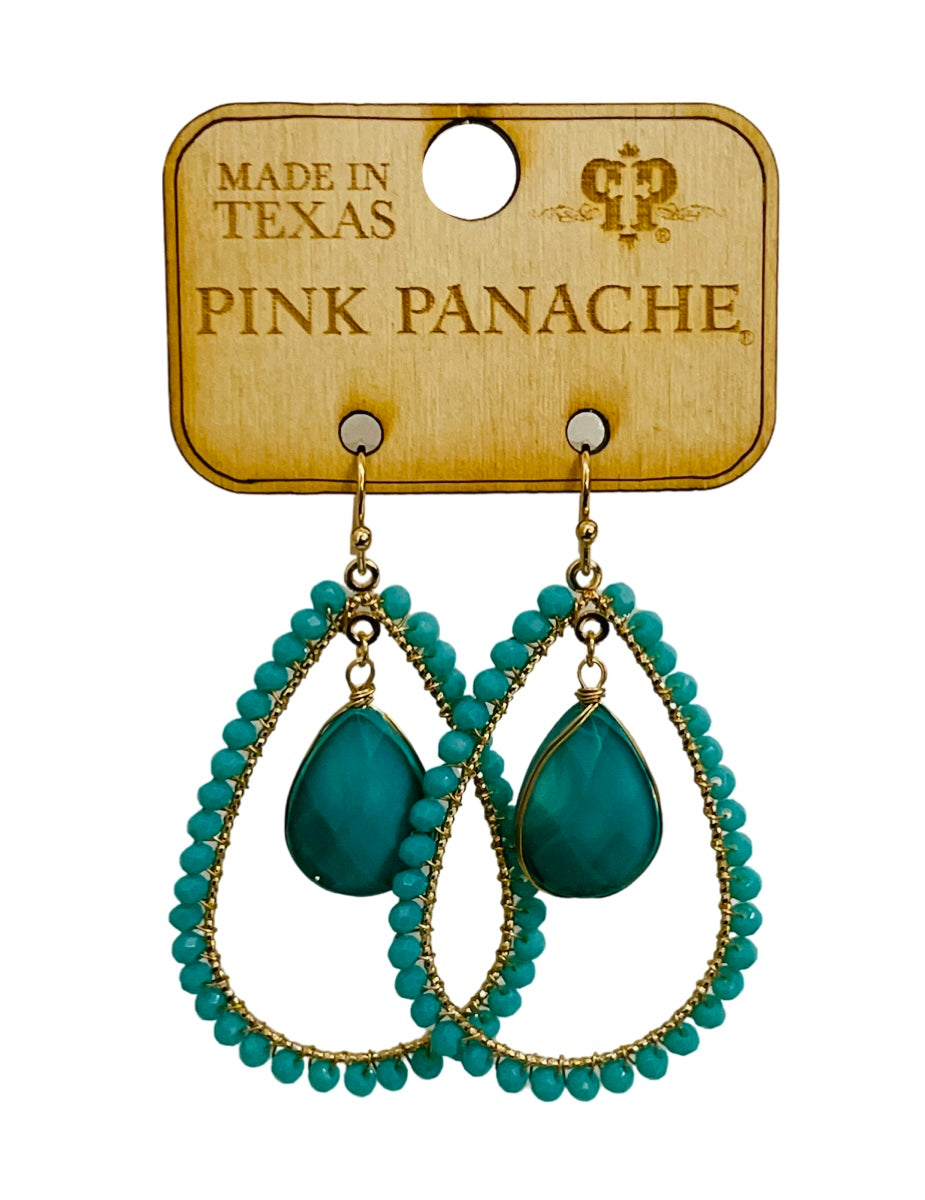 Double teardrop charm earring