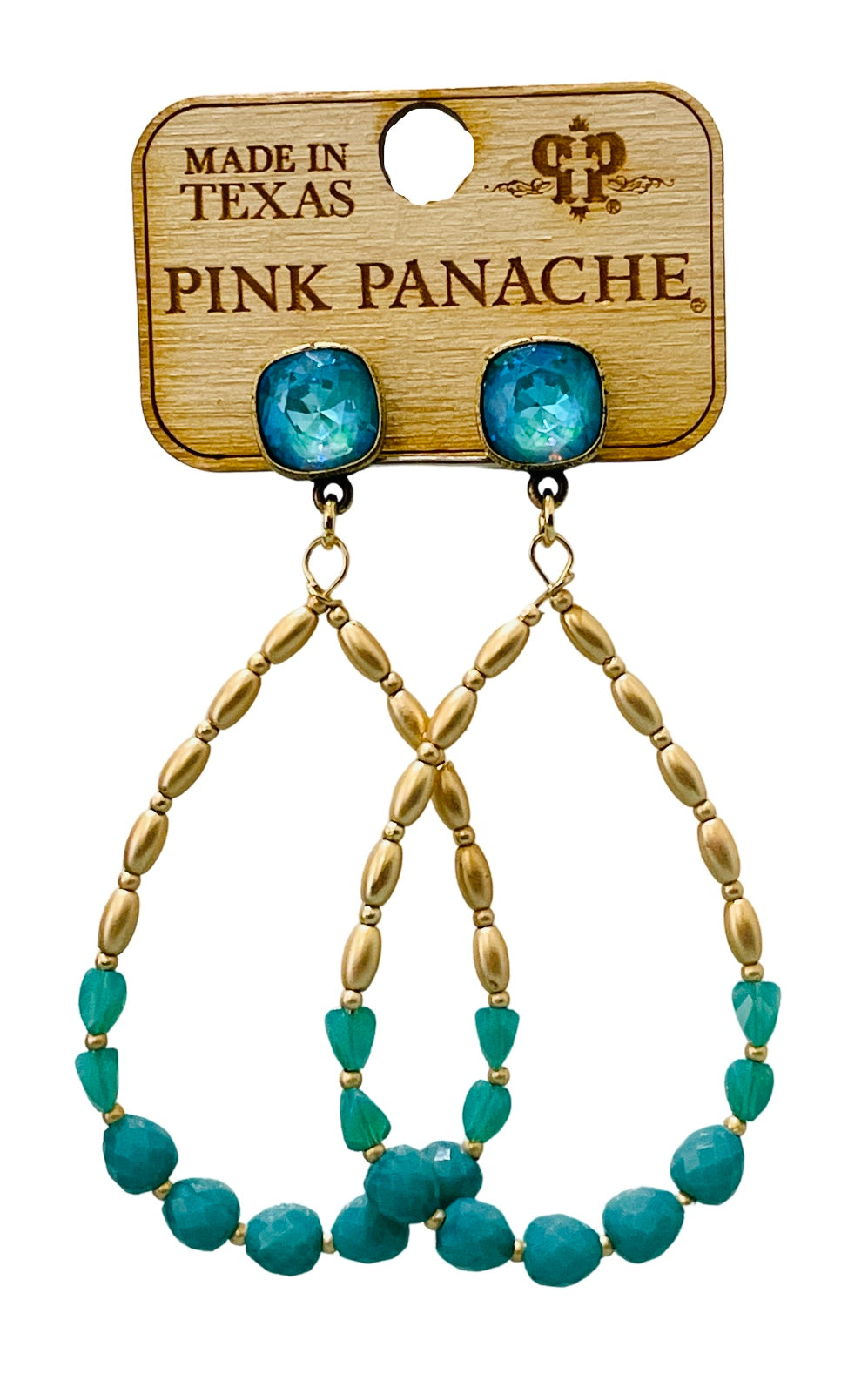 Rice and teardrop shaped earring with Austrian crystal
