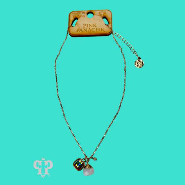 Crystal drop necklace, Austrian crystal