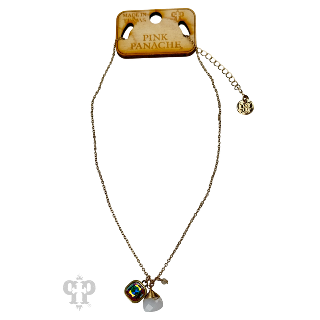 Crystal drop necklace, Austrian crystal